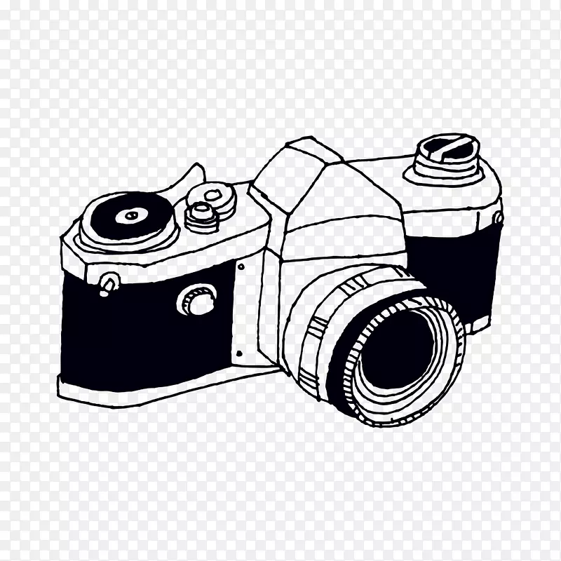 Tattly照相机纹身设计图.照相机