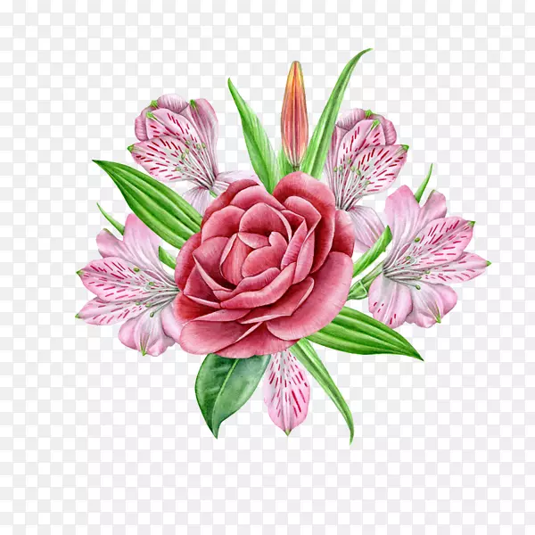 花园玫瑰花束设计形象-花