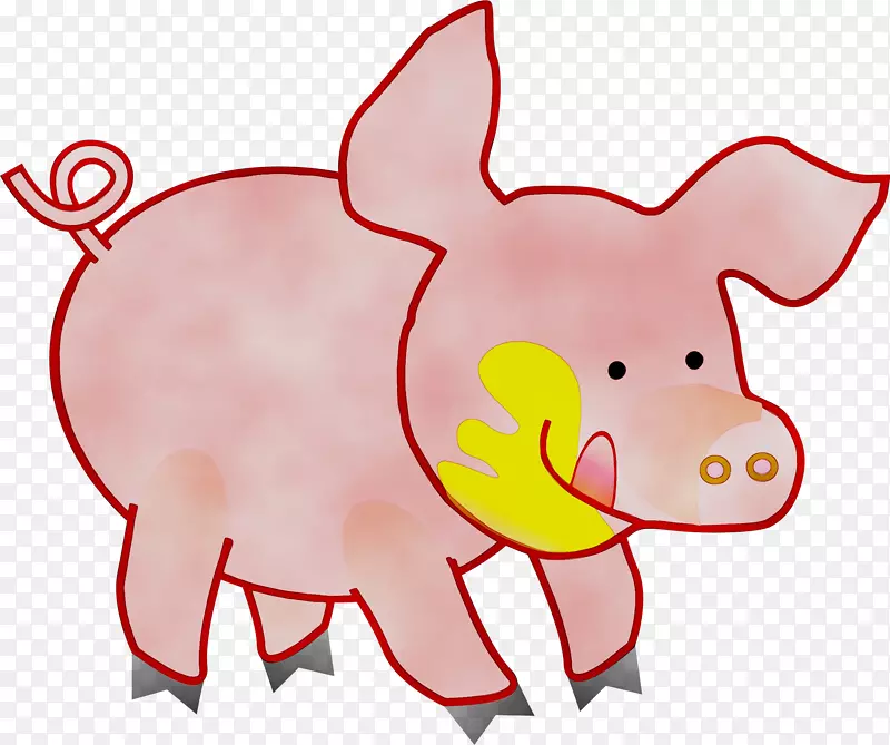 猪夹艺术模版绘制png图片.