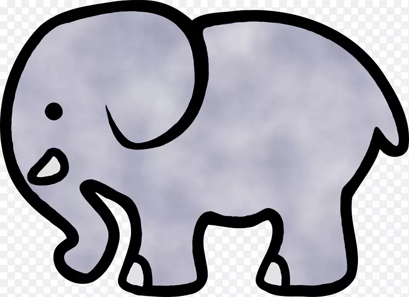 大象剪贴画卡通形象插图