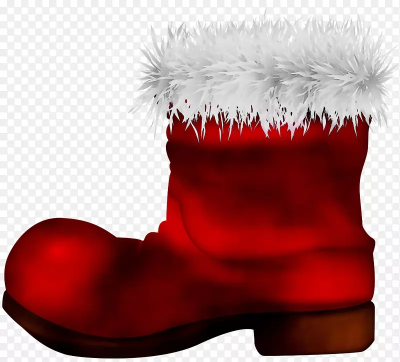 圣诞老人圣诞节剪贴画png图片鞋