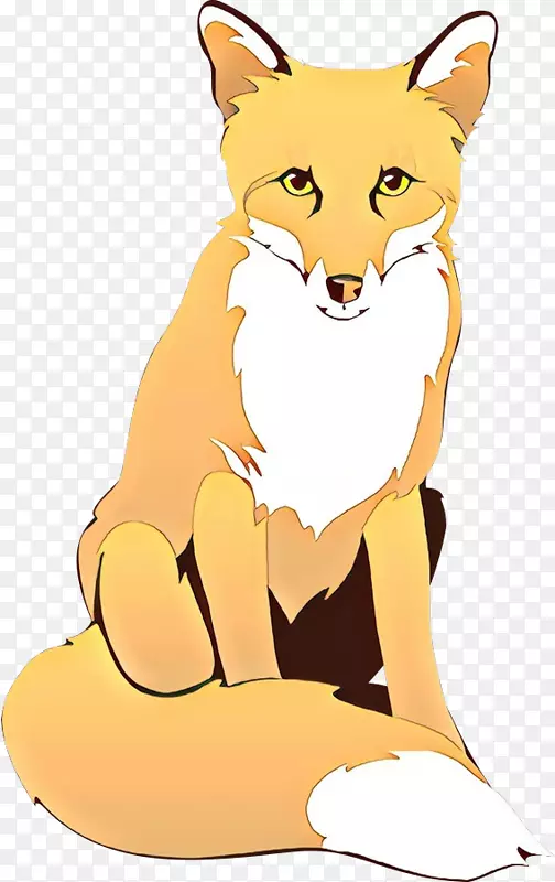 胡须红狐猫夹艺术插图