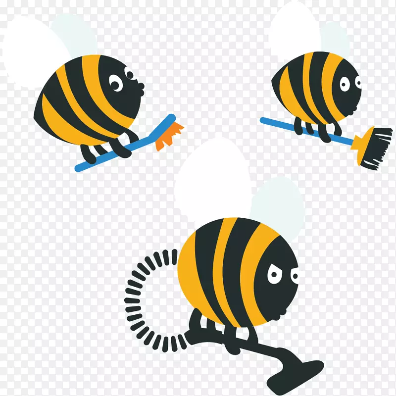 蜜蜂剪贴画清洁蜜蜂