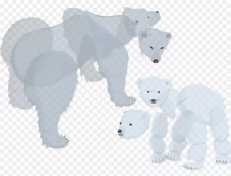 北极熊北极图地球北极熊的极地