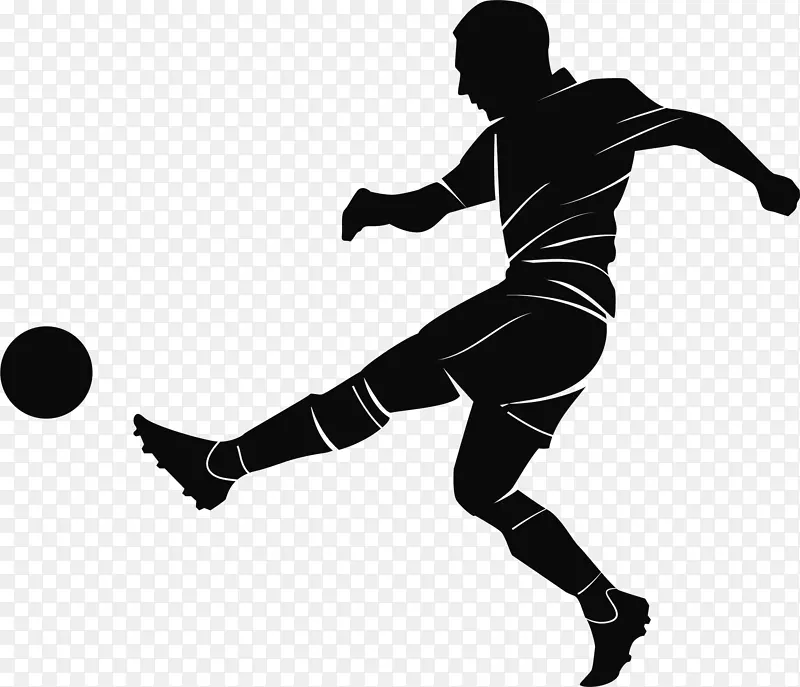 裁剪艺术图形足球运动员开放部分-足球PNG球员击球