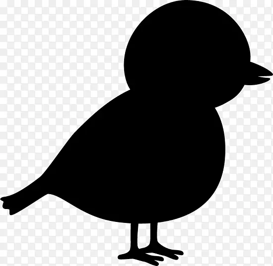 鸭剪艺术剪影动物黑色