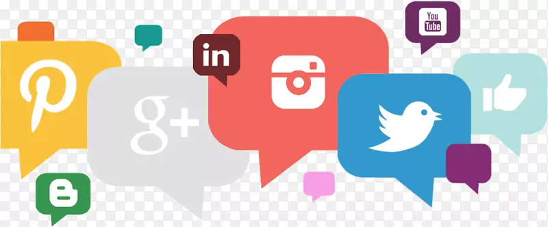 社会媒体营销品牌影响营销-社交媒体PNG透明