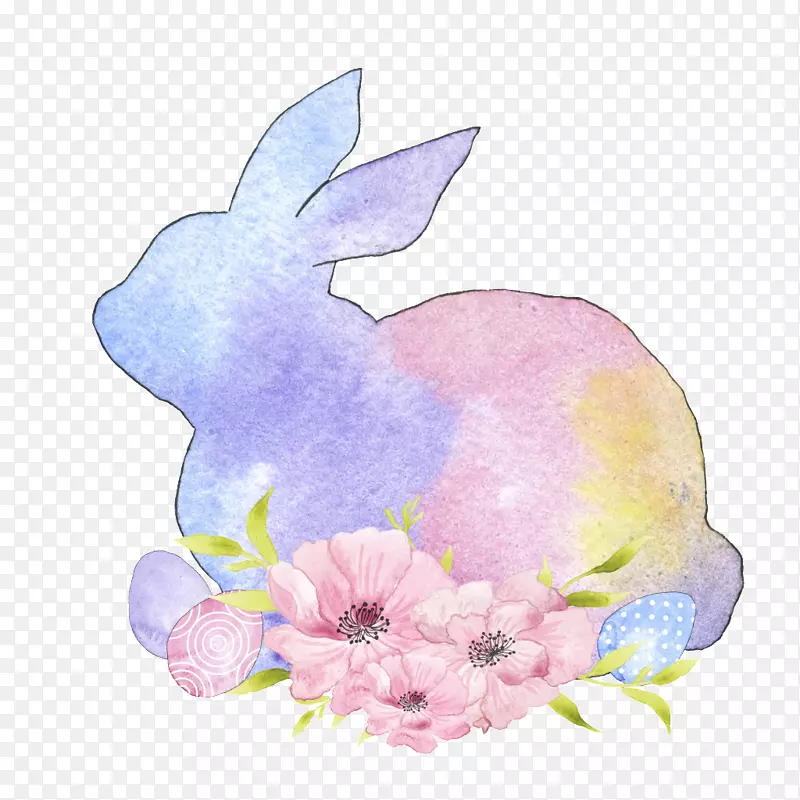 兔子形象设计水彩画插图-狐PNG水彩