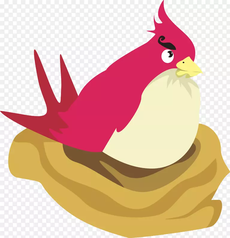 鸡夹艺术鸡鸟插图-鸡PNG插图