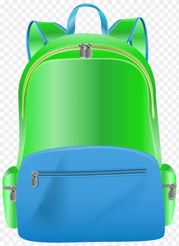 背包绿色蓝色图像剪贴画-用于背包
