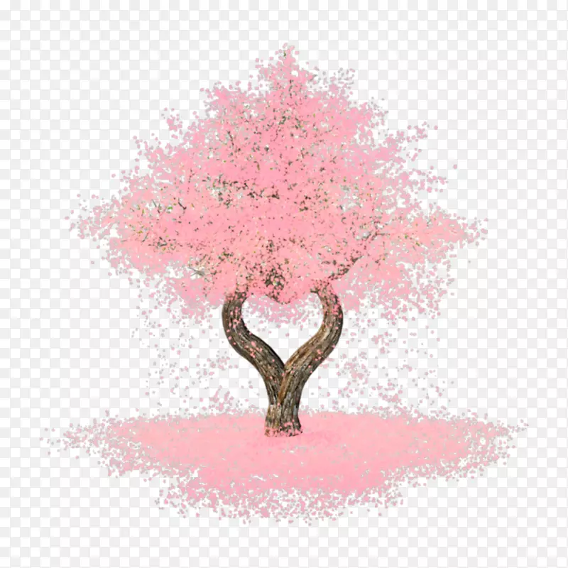樱花图像树桌面壁纸粉红色水彩狐PNG pngtree