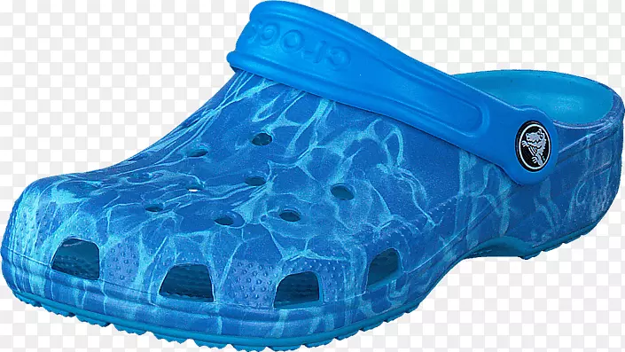 蓝鞋鳄鱼凉鞋堵塞