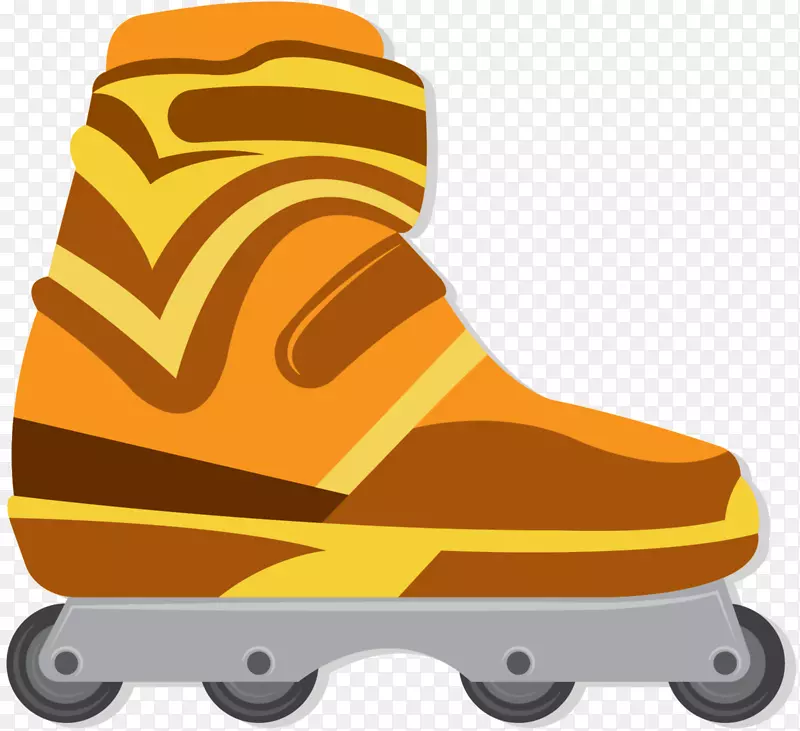 设计png图片滚轴溜冰夹艺术鞋