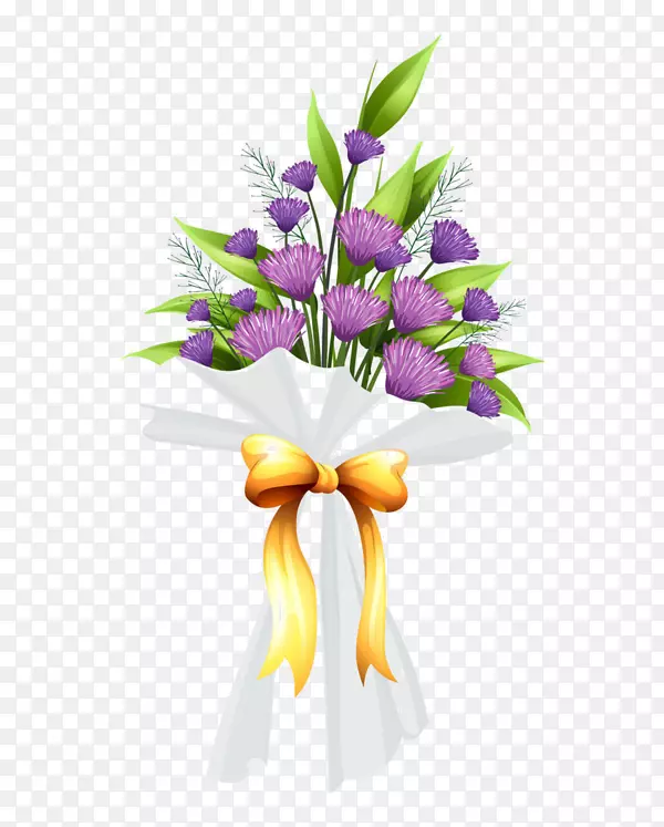 花束剪贴画png图片花卉设计.紫色花PNG花束