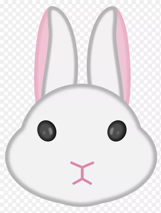兔子国内兔夹艺术欧洲兔脸剪影PNG可爱