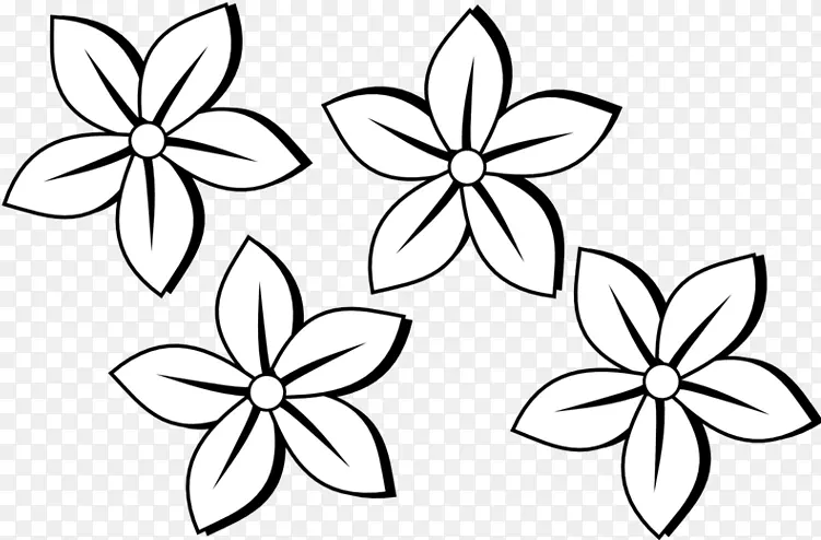 剪贴画花卉png图片绘制黑色-如何绘制一个花PNG绘制