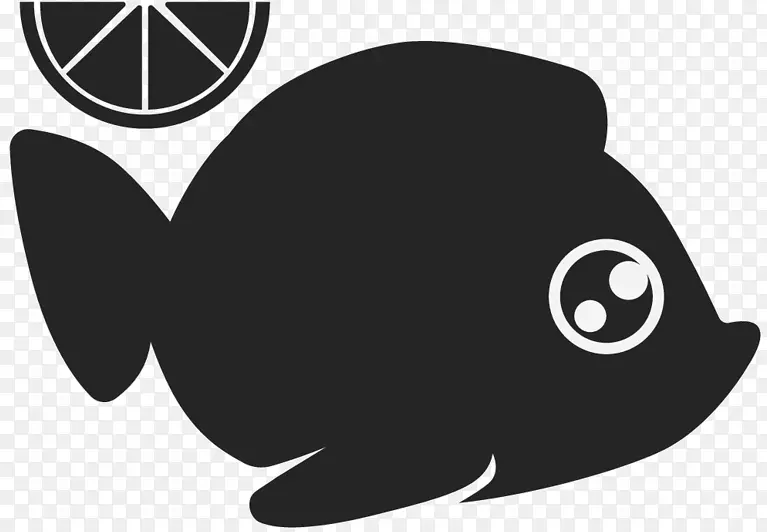 食肉动物夹艺术鱼黑白动物