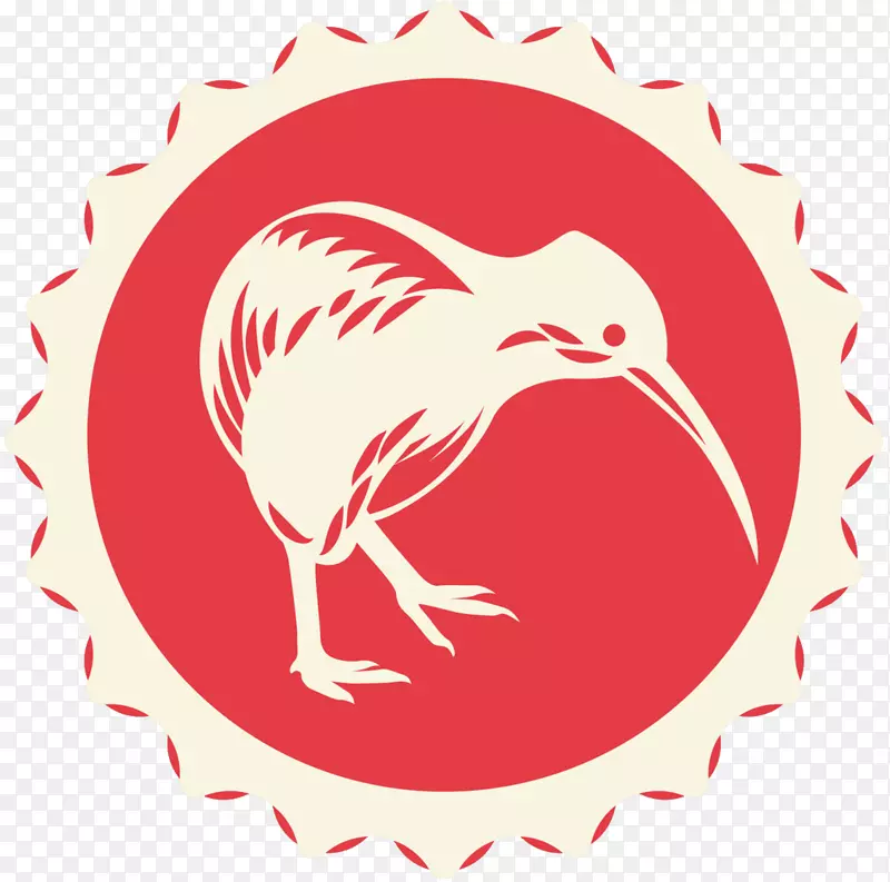 鸡夹艺术插图鸟标志