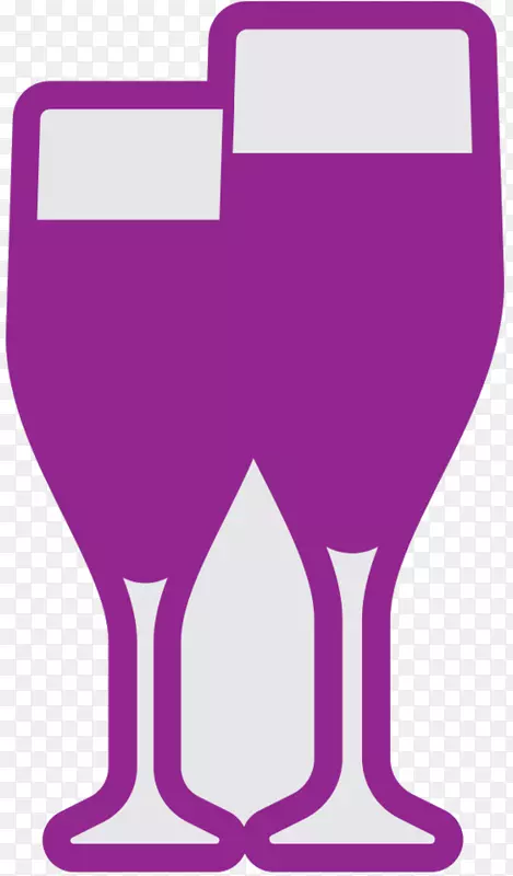 剪贴画酒杯紫色线