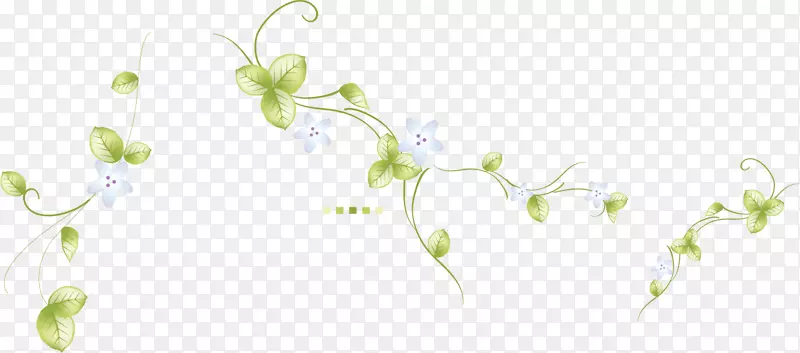 花卉设计嫩枝绿泉背景PNG材料
