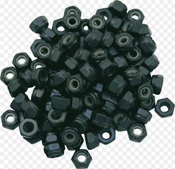 标准锁螺母黑色(10-32)-卡车螺母PNG黄铜锁