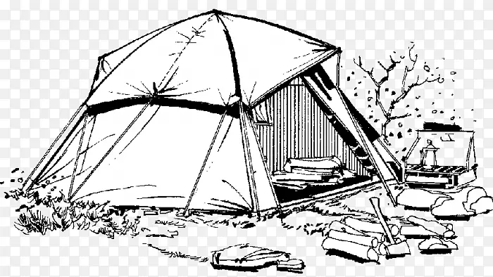 野营帐篷绘画png图片.帐篷绘图PNG单色摄影
