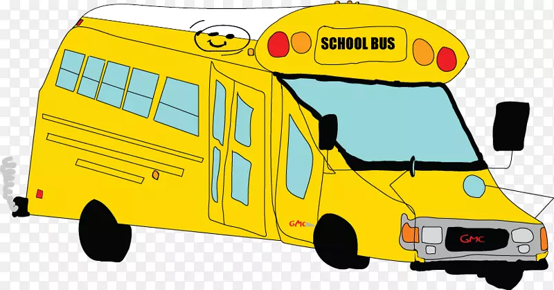 蓝鸟视觉学校巴士绘图-巴士剪贴画PNG学校