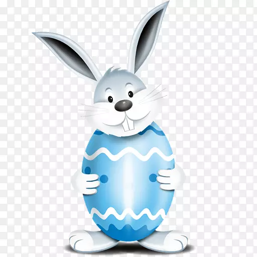 复活节兔子复活节彩蛋电脑图标复活节食品-蓝色复活节彩蛋
