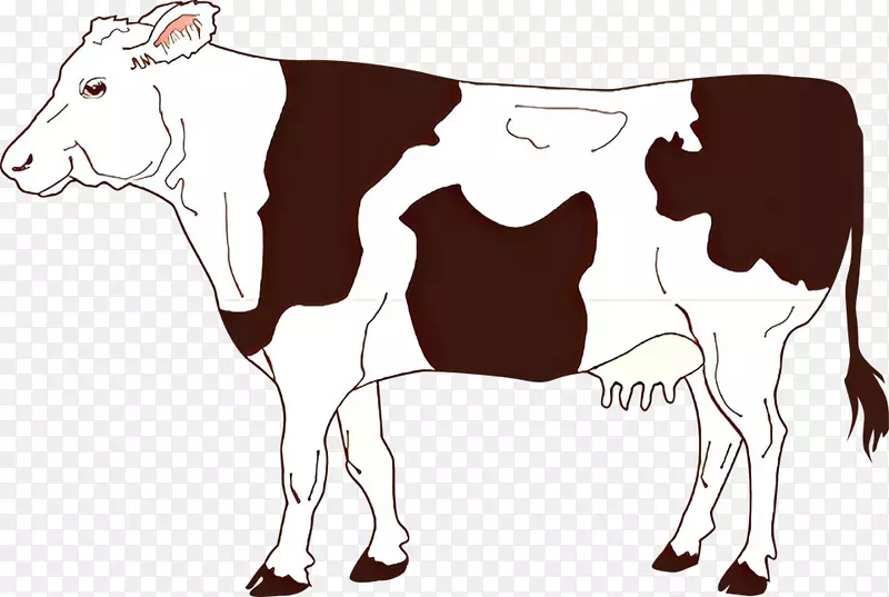 剪贴画图形画安格斯牛乳牛