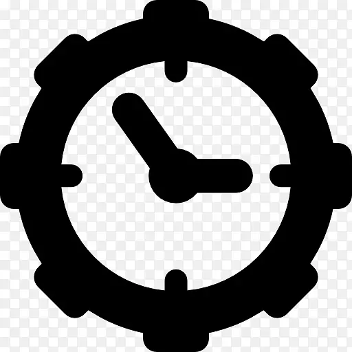 剪贴画图形电脑图标轴向工作间时钟-小心