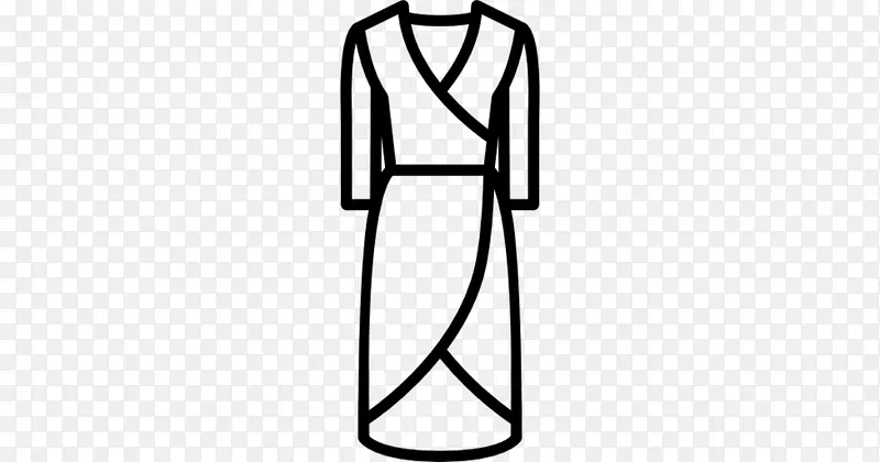包扎连衣裙爱伦的高级女式鞋裙剪贴画-PNG黑色
