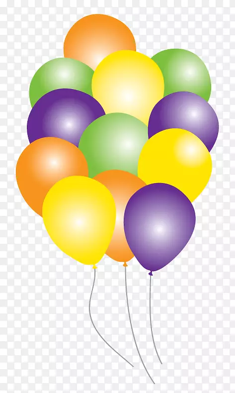 集束气球-气球剪贴画PNG紫色