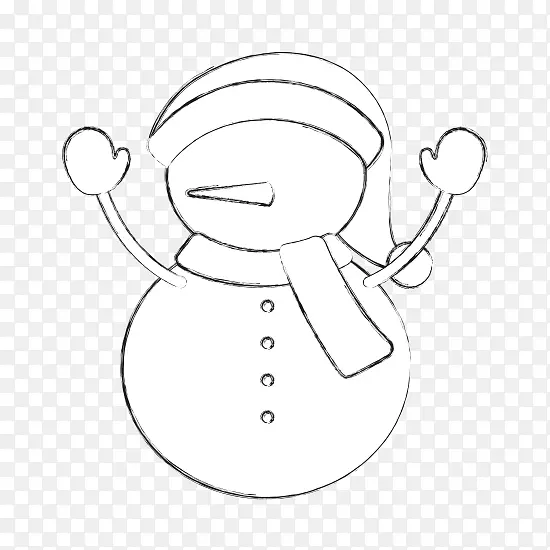 插图图形免版税图片-可爱的雪人礼物