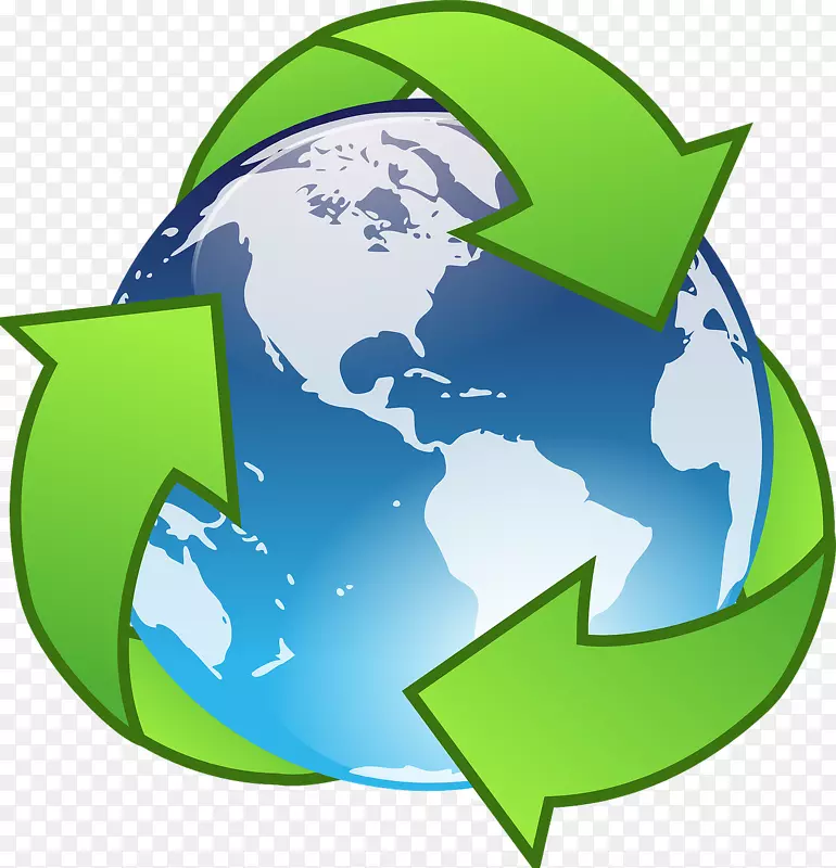 回收标志地球剪贴画再利用.可持续标志
