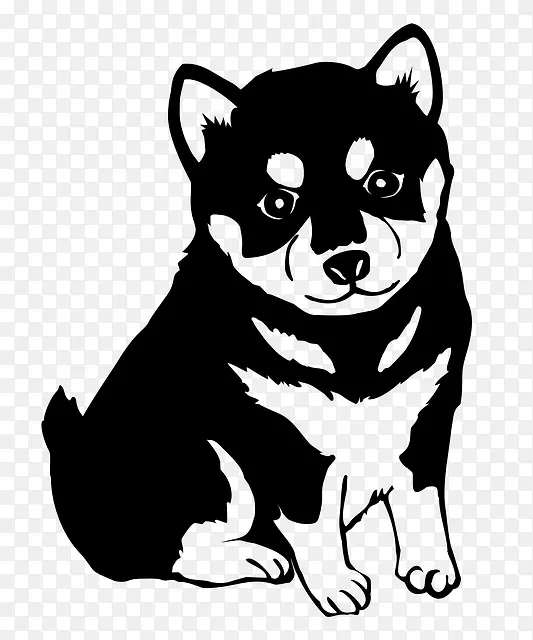 图形剪辑艺术小狗志霸犬-愤怒的狼画巴布亚新几内亚小狗