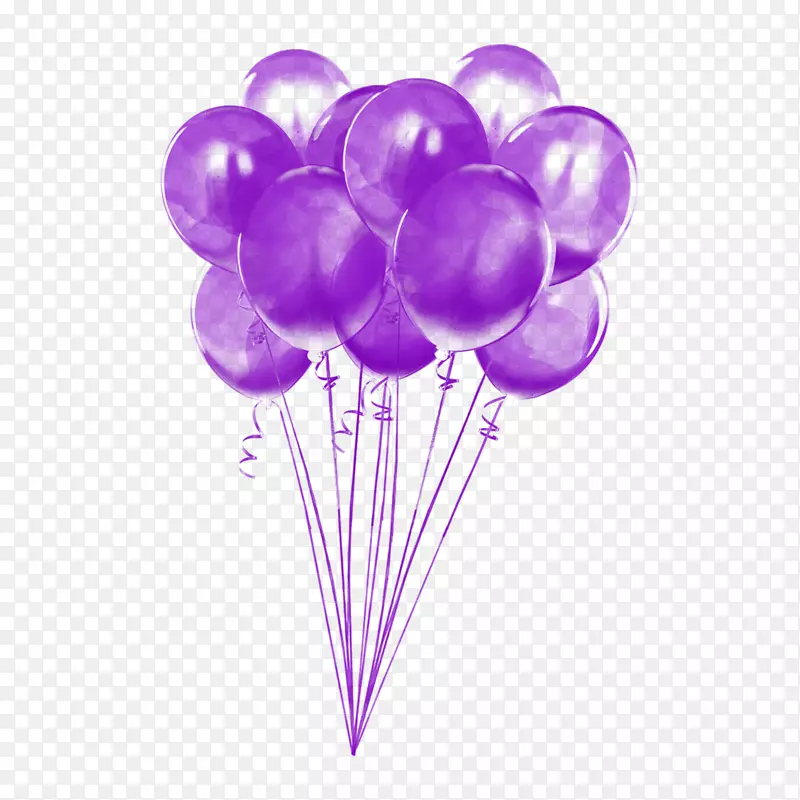 气球生日图像摄影-气球剪贴画.PNG紫色气球