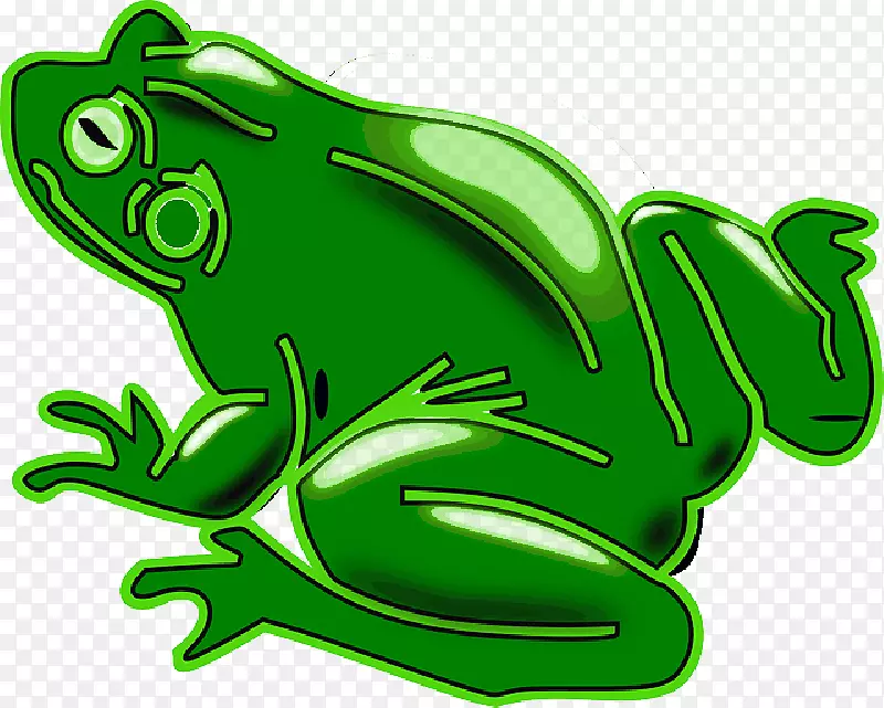 普通青蛙两栖动物剪贴画食用青蛙