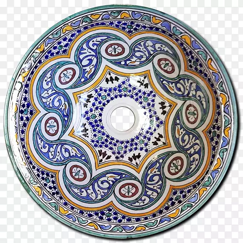 陶瓷水槽摩洛哥阿拉尔瓷砖手绘河马