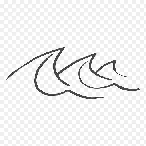 绘制风浪海怪插图章鱼-波浪画PNG手绘