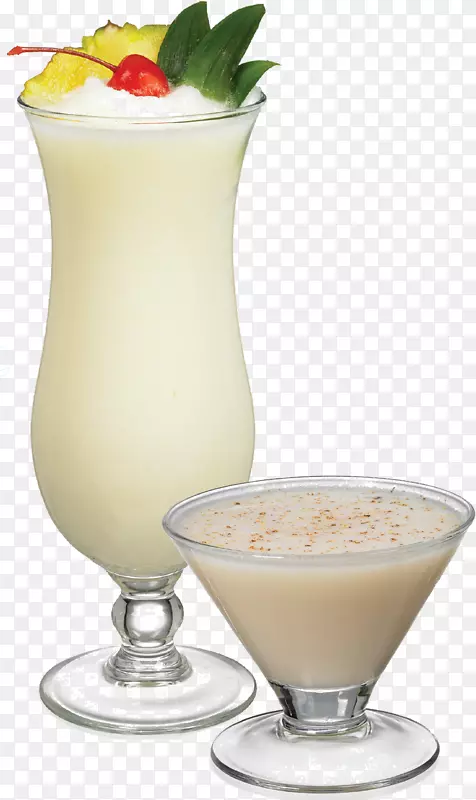 鸡尾酒，蛋酒，椰子奶油，可可，真正饮用的椰子