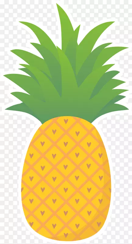 菠萝png图片绘制anana comosus图像-abacaxi
