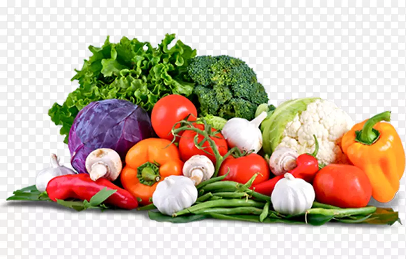 有机食品、蔬菜和草药、素食-农贸市场上的PNG蔬菜