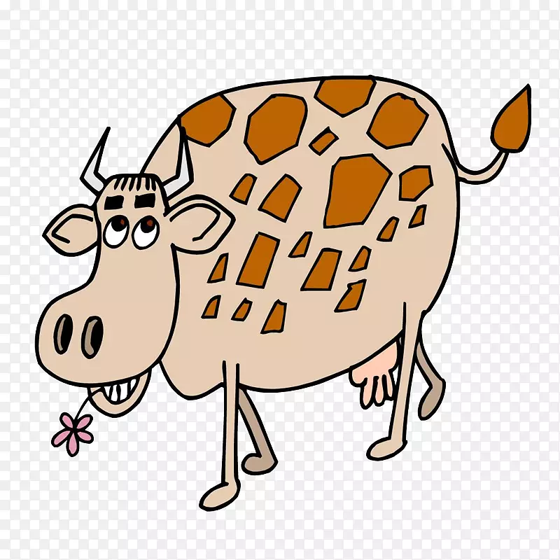 牛磺酸牛卡通十二生肖插画-奶牛剪贴画-PNG可爱