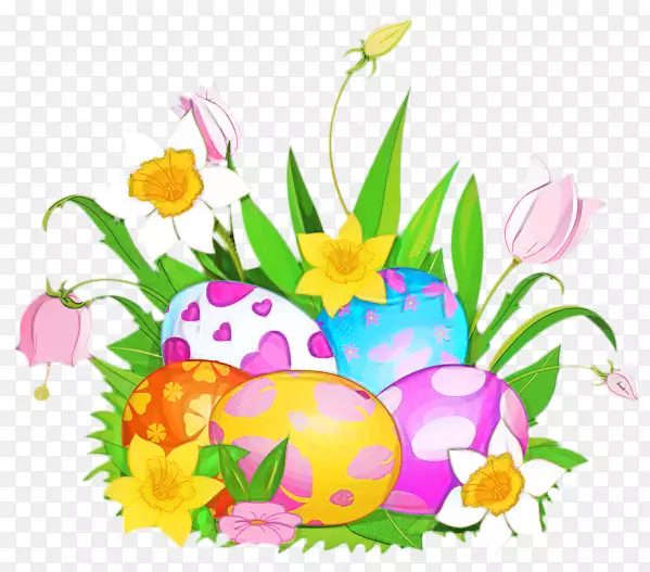 寻蛋复活节彩蛋花设计复活节兔子