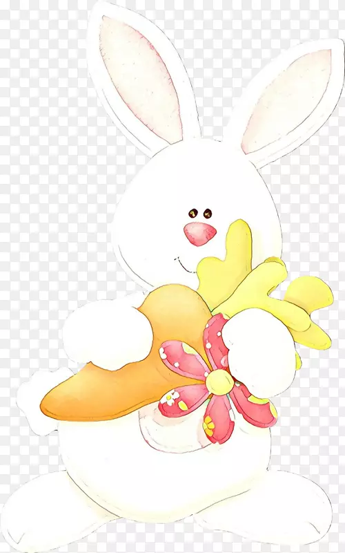 复活节兔子兔夹艺术插图