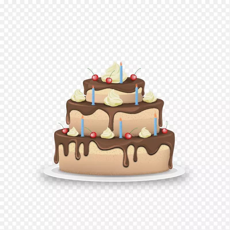 生日蛋糕巧克力蛋糕馅饼糖霜