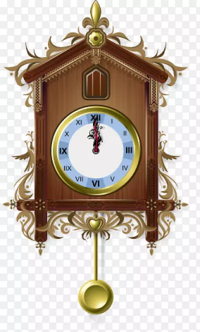 布谷钟钟摆时钟地板和祖父时钟Android应用程序包-时钟剪辑部分PNG布谷鸟