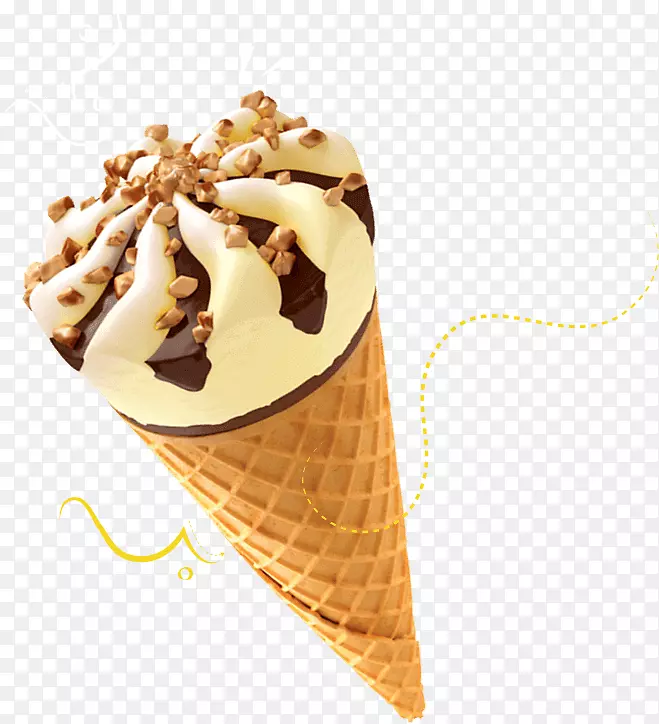 冰淇淋圆锥形巧克力冰淇淋印度冰淇淋