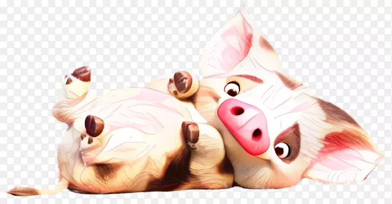 猪毛绒动物和可爱的鼻子玩具