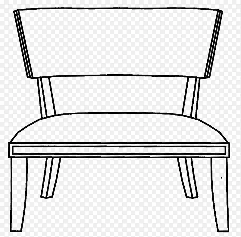 椅子线条艺术桌画黑白椅花园